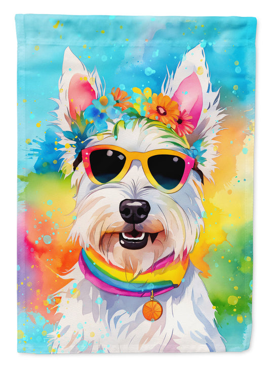 Westie Hippie Dawg House Flag