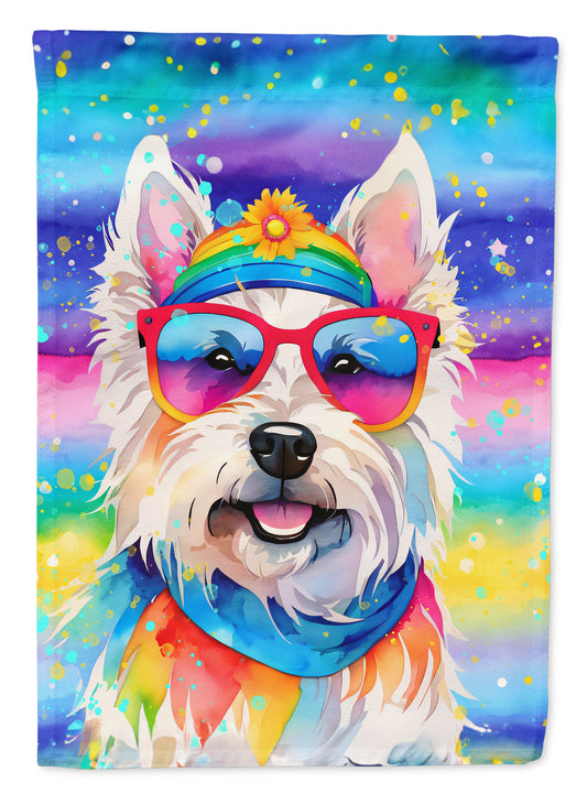 Westie Hippie Dawg House Flag