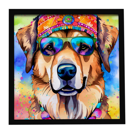 Hippie Dawg Framed Metal Print