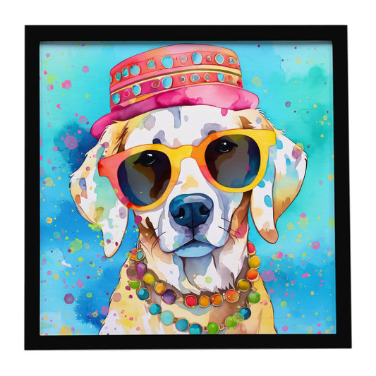 Hippie Dawg Framed Metal Print