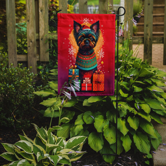 Affenpinscher Holiday Christmas Garden Flag – Outdoor Decorative Yard Flag