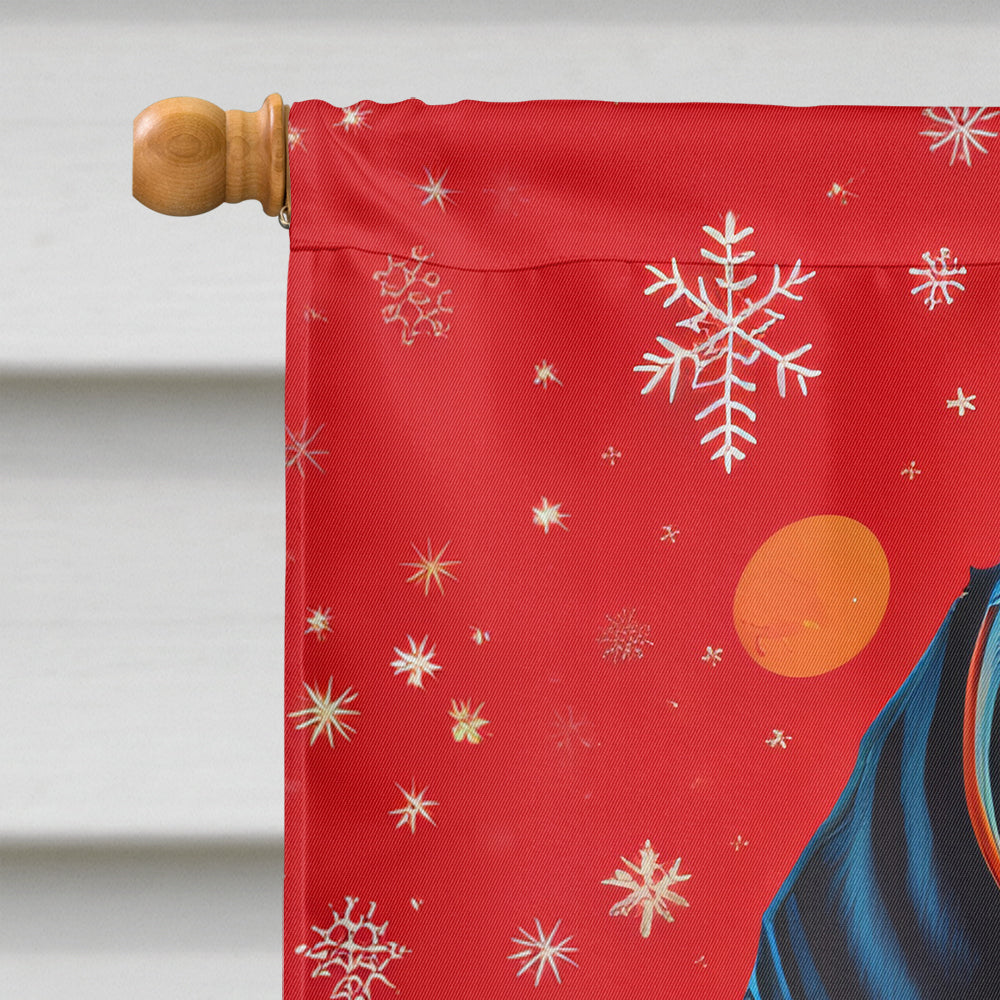 American English Coonhound Holiday Christmas House Flag