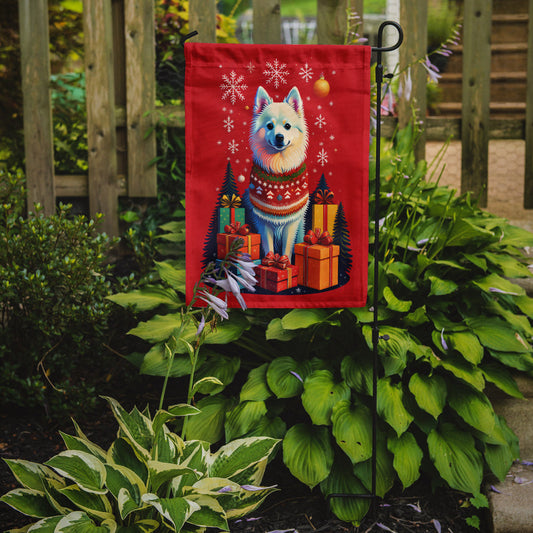 American Eskimo Holiday Christmas Garden Flag – Outdoor Decorative Yard Flag