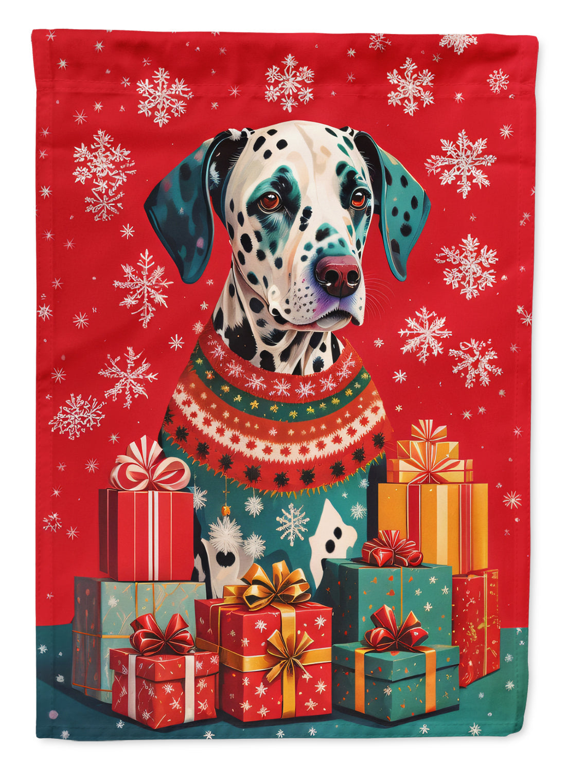 Dalmatian Holiday Christmas Garden Flag – Outdoor Decorative Yard Flag