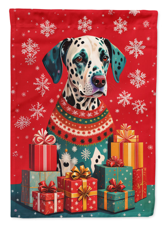 Dalmatian Holiday Christmas Garden Flag – Outdoor Decorative Yard Flag