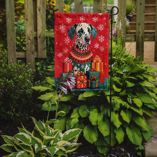 Dalmatian Holiday Christmas Garden Flag – Outdoor Decorative Yard Flag