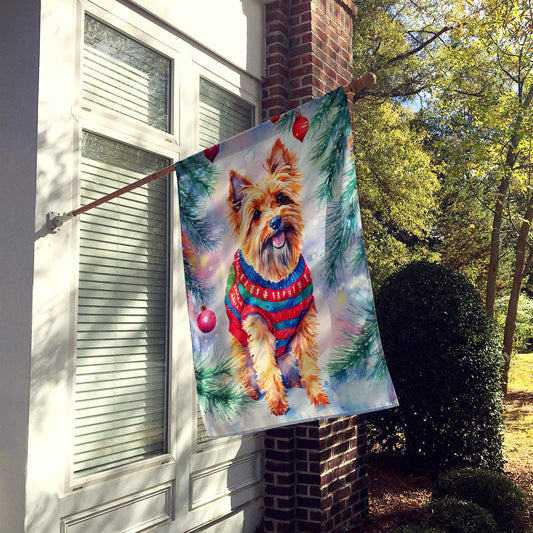 Australian Terrier Christmas House Flag