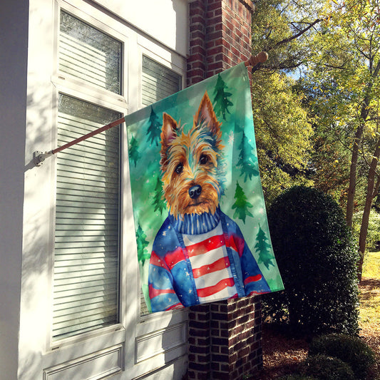 Australian Terrier Christmas House Flag