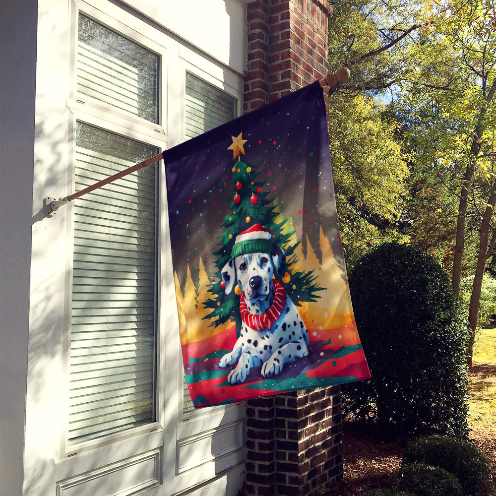 Dalmatian Christmas House Flag