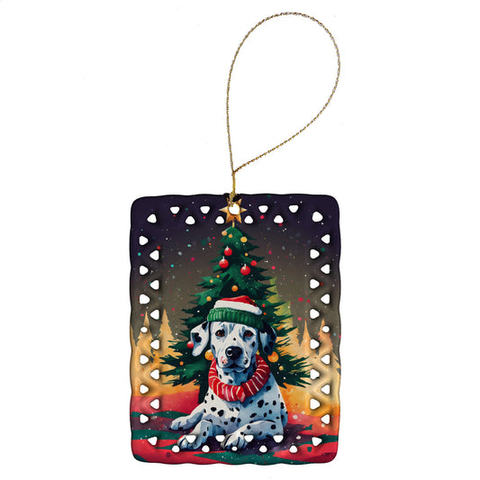 Dalmatian Christmas Porcelain Ornament