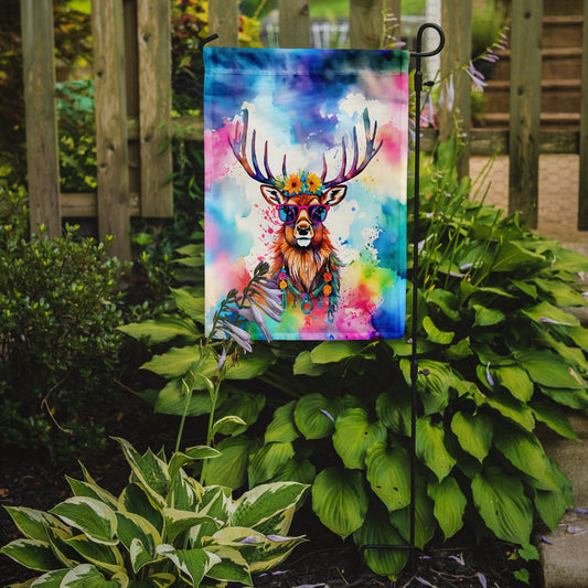 Deer Garden Flag - Hippie Aniimals - Animal-Themed Yard Decor