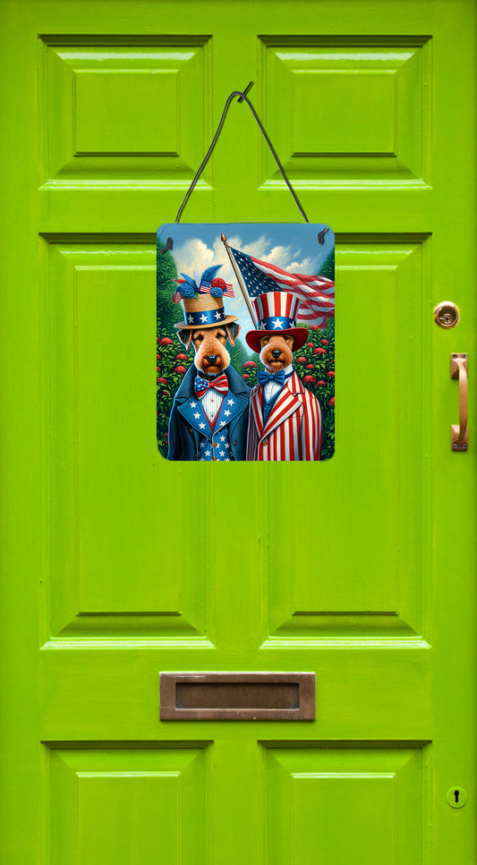 All American Airedale Terrier Wall or Door Hanging Prints