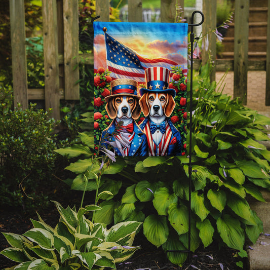 All American Beagle Garden Flag – Dogs with American Flag Background by Caroline’s Treasures