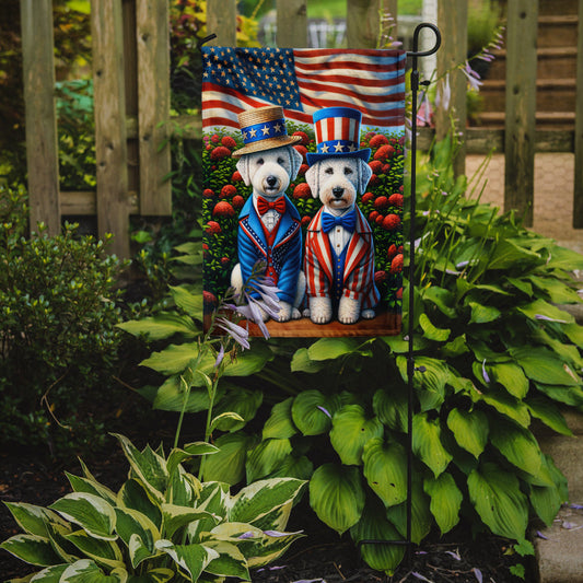 All American Bedlington Terrier Garden Flag – Dogs with American Flag Background by Caroline’s Treasures
