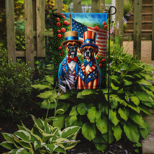 All American Boxer Garden Flag – Dogs with American Flag Background by Caroline’s Treasures