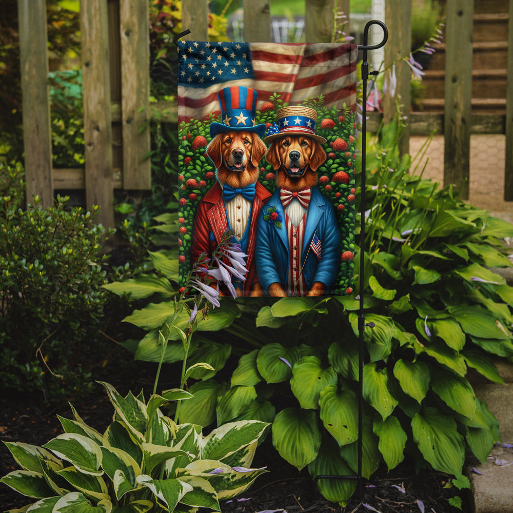 All American Chesapeake Bay Retriever Garden Flag – Dogs with American Flag Background by Caroline’s Treasures