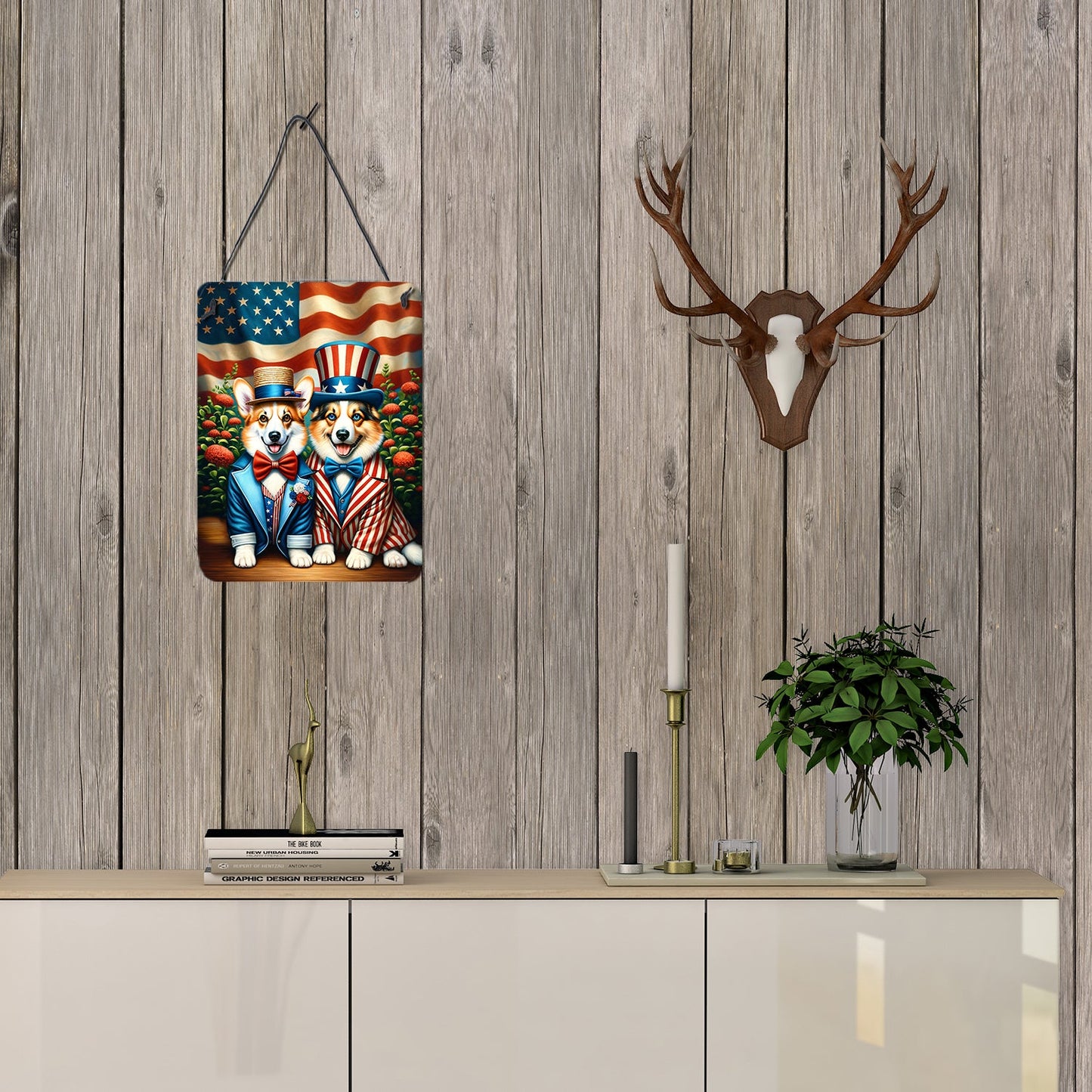 All American Corgi Wall or Door Hanging Prints