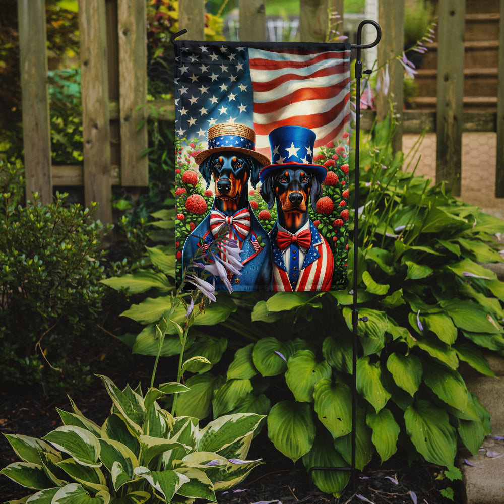 All American Doberman Pinscher Garden Flag – Garden Flag by Caroline's Treasures