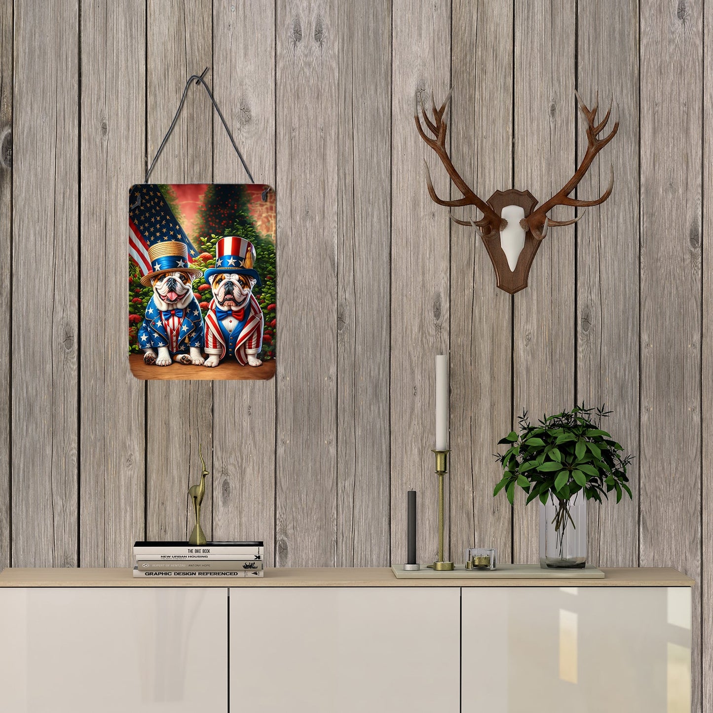 All American English Bulldog Wall or Door Hanging Prints