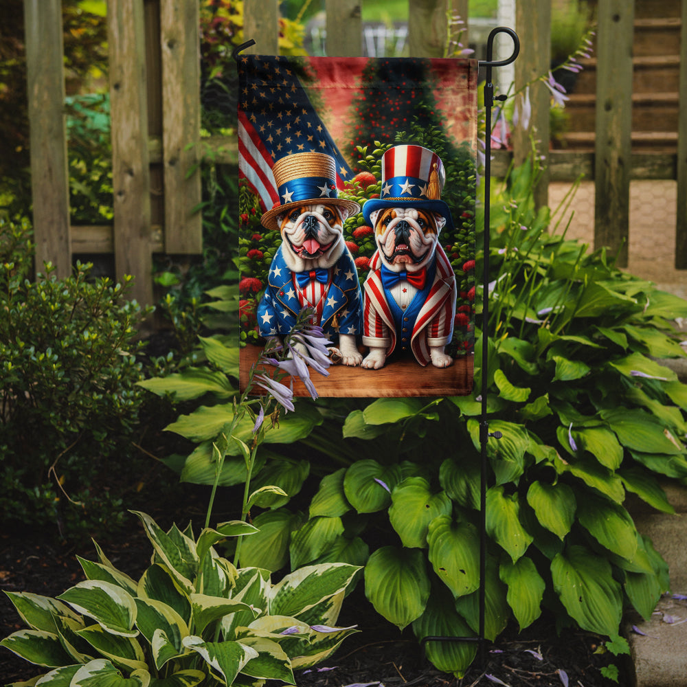 All American English Bulldog Garden Flag – Garden Flag by Caroline's Treasures