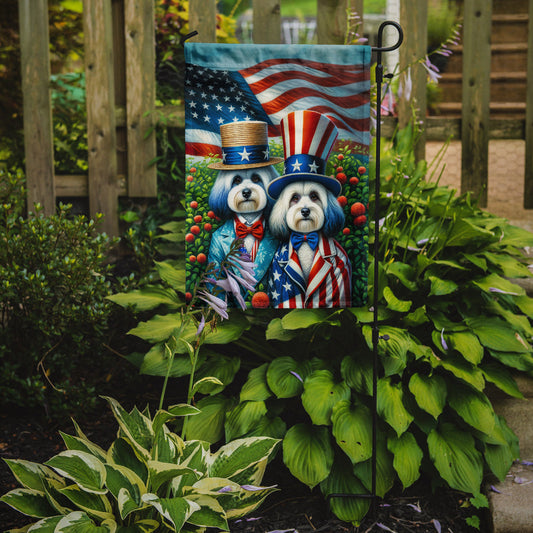 All American Havanese Garden Flag –  Dogs with American Flag Background by Caroline’s Treasures