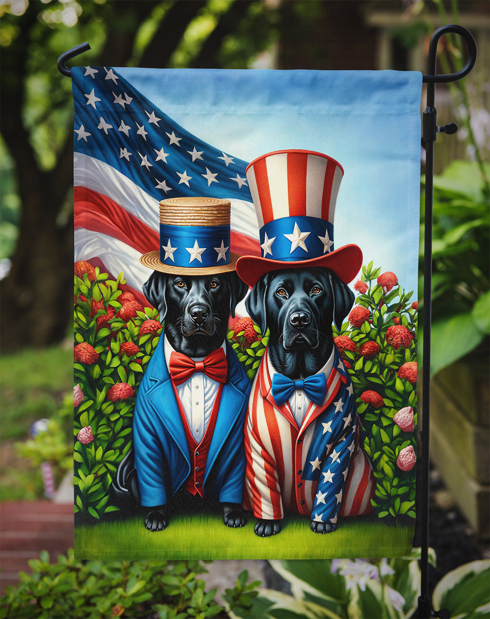 All American Labrador Retriever Garden Flag – Garden Flag by Caroline's Treasures
