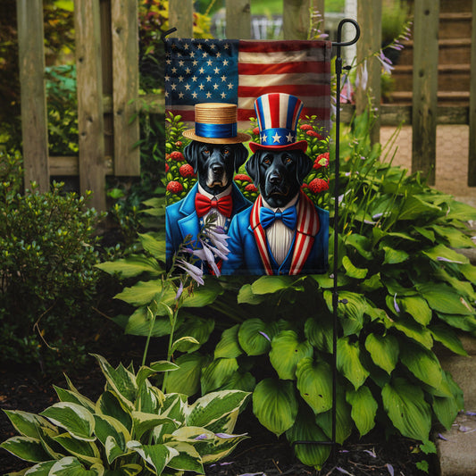 All American Labrador Retriever Garden Flag –  Dogs with American Flag Background by Caroline’s Treasures