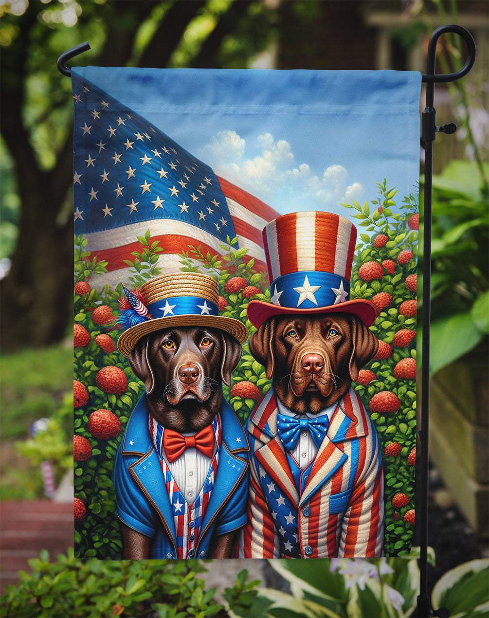 All American Labrador Retriever Garden Flag – Garden Flag by Caroline's Treasures