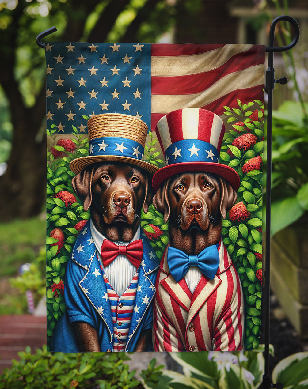 All American Labrador Retriever Garden Flag – Garden Flag by Caroline's Treasures