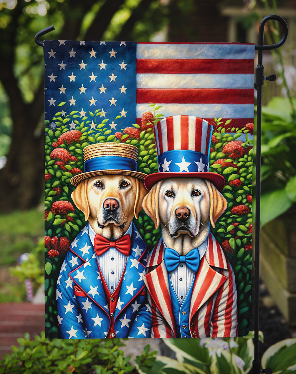 All American Labrador Retriever Garden Flag – Garden Flag by Caroline's Treasures