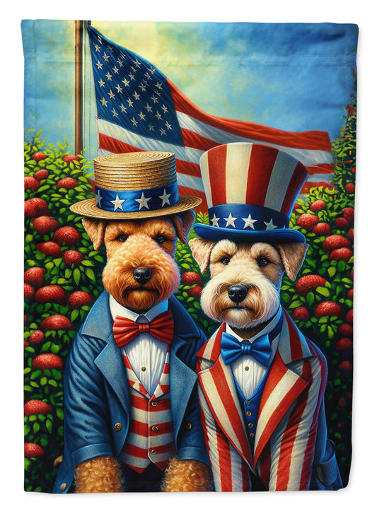 All American Lakeland Terrier Garden Flag –  Dogs with American Flag Background by Caroline’s Treasures