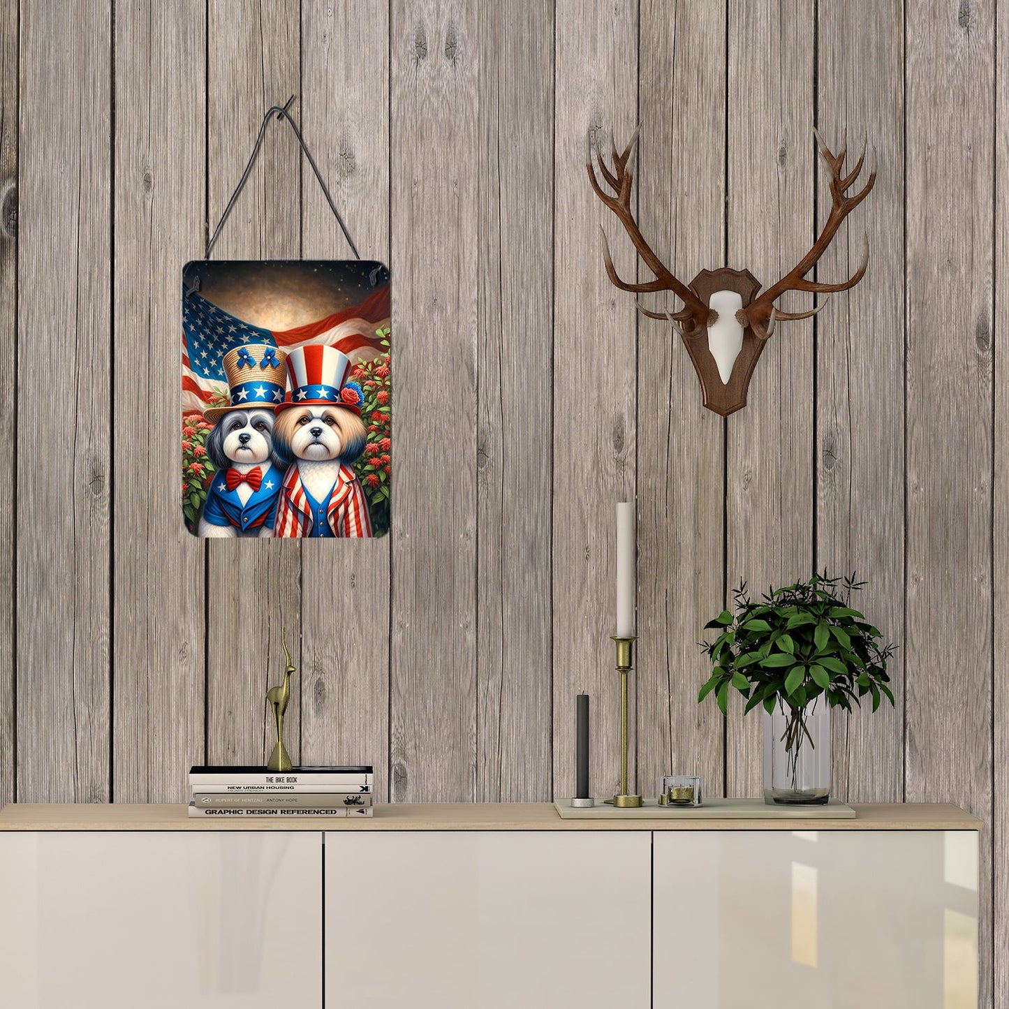 All American Lhasa Apso Wall or Door Hanging Prints