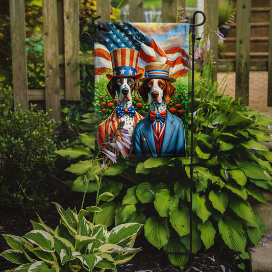 All American Pointer Garden Flag –  Dogs with American Flag Background by Caroline’s Treasures