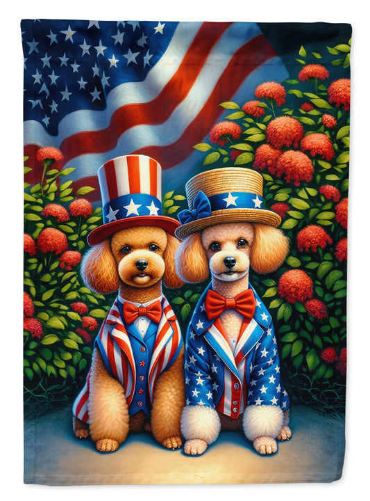 All American Poodle Garden Flag –  Dogs with American Flag Background by Caroline’s Treasures