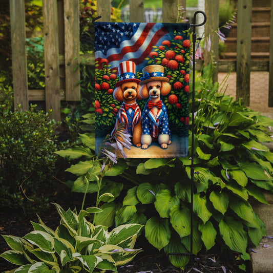 All American Poodle Garden Flag –  Dogs with American Flag Background by Caroline’s Treasures
