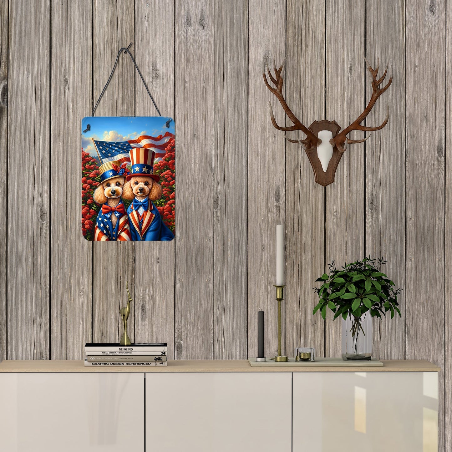 All American Poodle Wall or Door Hanging Prints