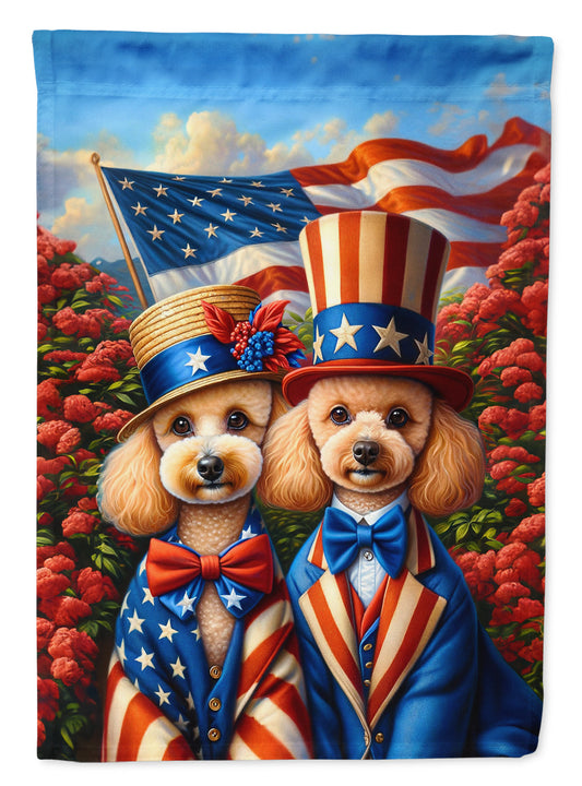 All American Poodle Garden Flag –  Dogs with American Flag Background by Caroline’s Treasures