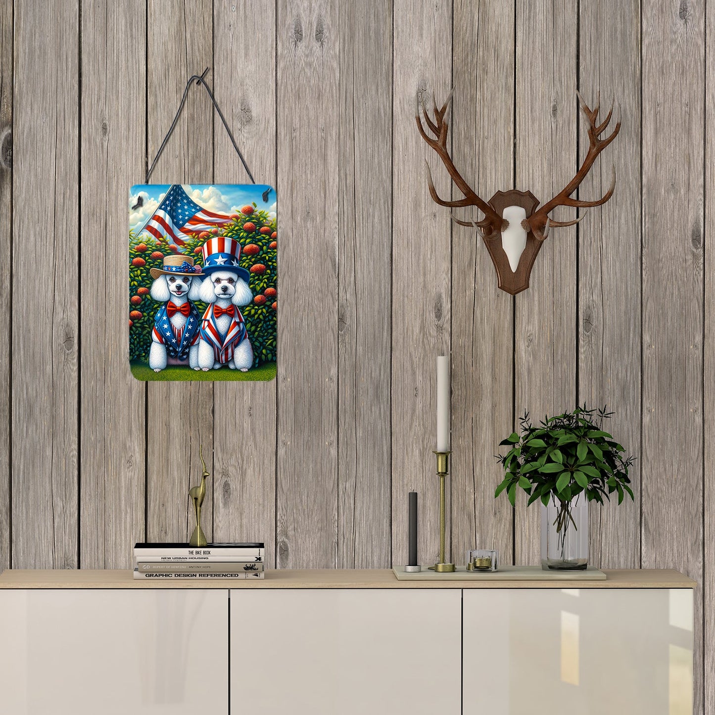 All American Poodle Wall or Door Hanging Prints