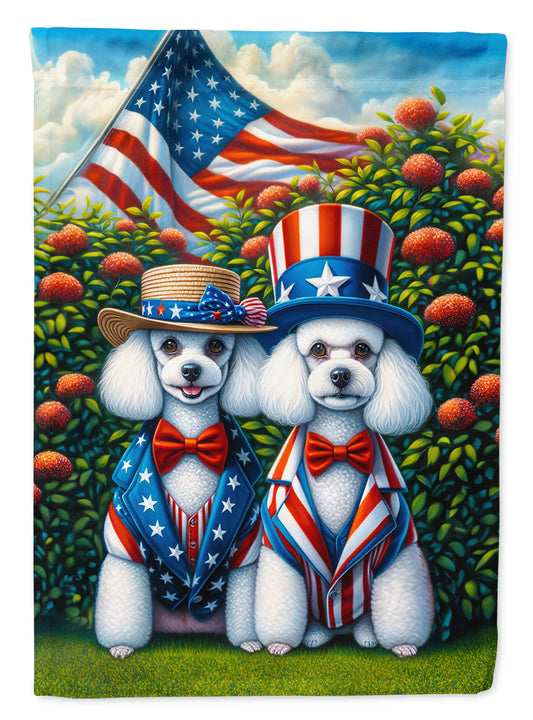 All American Poodle Garden Flag –  Dogs with American Flag Background by Caroline’s Treasures