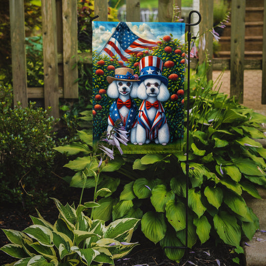 All American Poodle Garden Flag –  Dogs with American Flag Background by Caroline’s Treasures