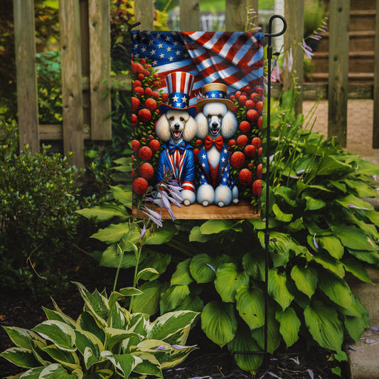 All American Poodle Garden Flag –  Dogs with American Flag Background by Caroline’s Treasures