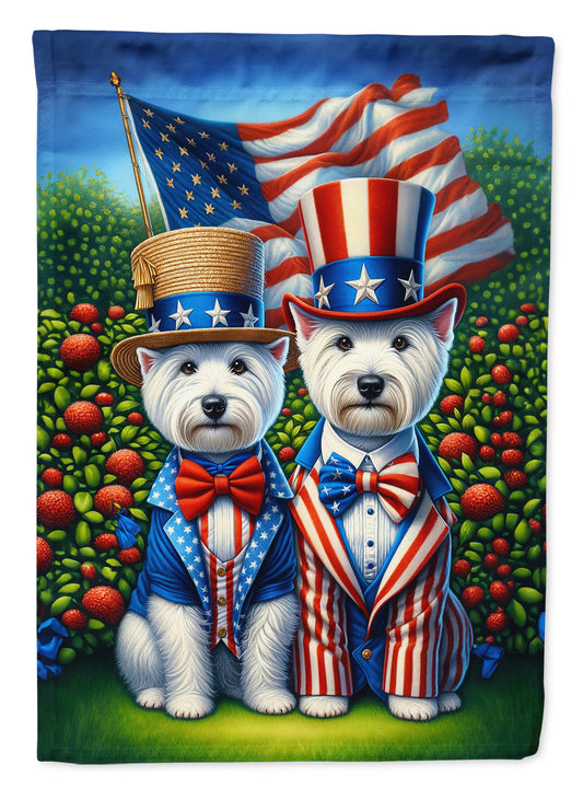 All American Westie Garden Flag –  Dogs with American Flag Background by Caroline’s Treasures