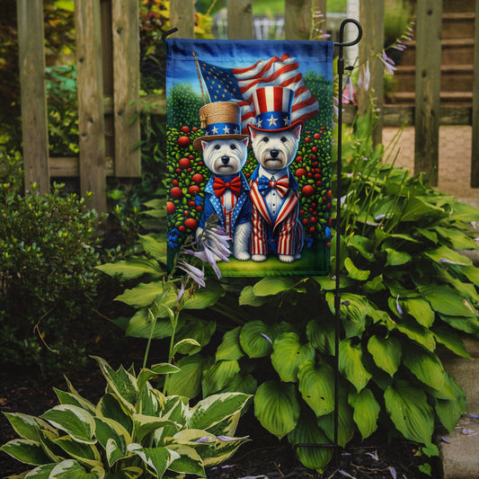 All American Westie Garden Flag –  Dogs with American Flag Background by Caroline’s Treasures