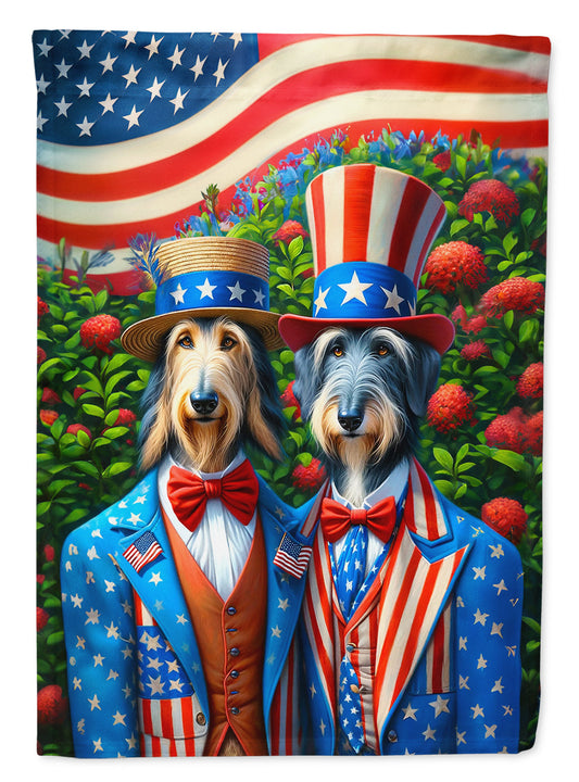 All American Scottish Deerhound Garden Flag –  Dogs with American Flag Background by Caroline’s Treasures