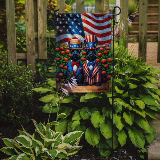 All American Scottish Terrier Garden Flag –  Dogs with American Flag Background by Caroline’s Treasures