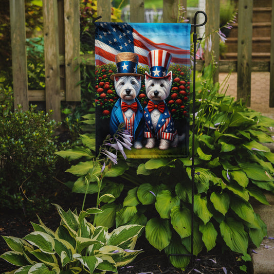 All American Westie Garden Flag –  Dogs with American Flag Background by Caroline’s Treasures