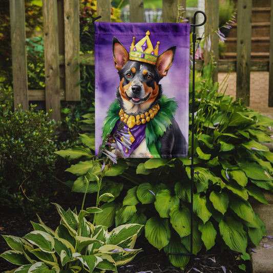 Australian Cattle Dog King of Mardi Gras Garden Flag - Vibrant Dog-Themed Yard Decor by Caroline's Treasures