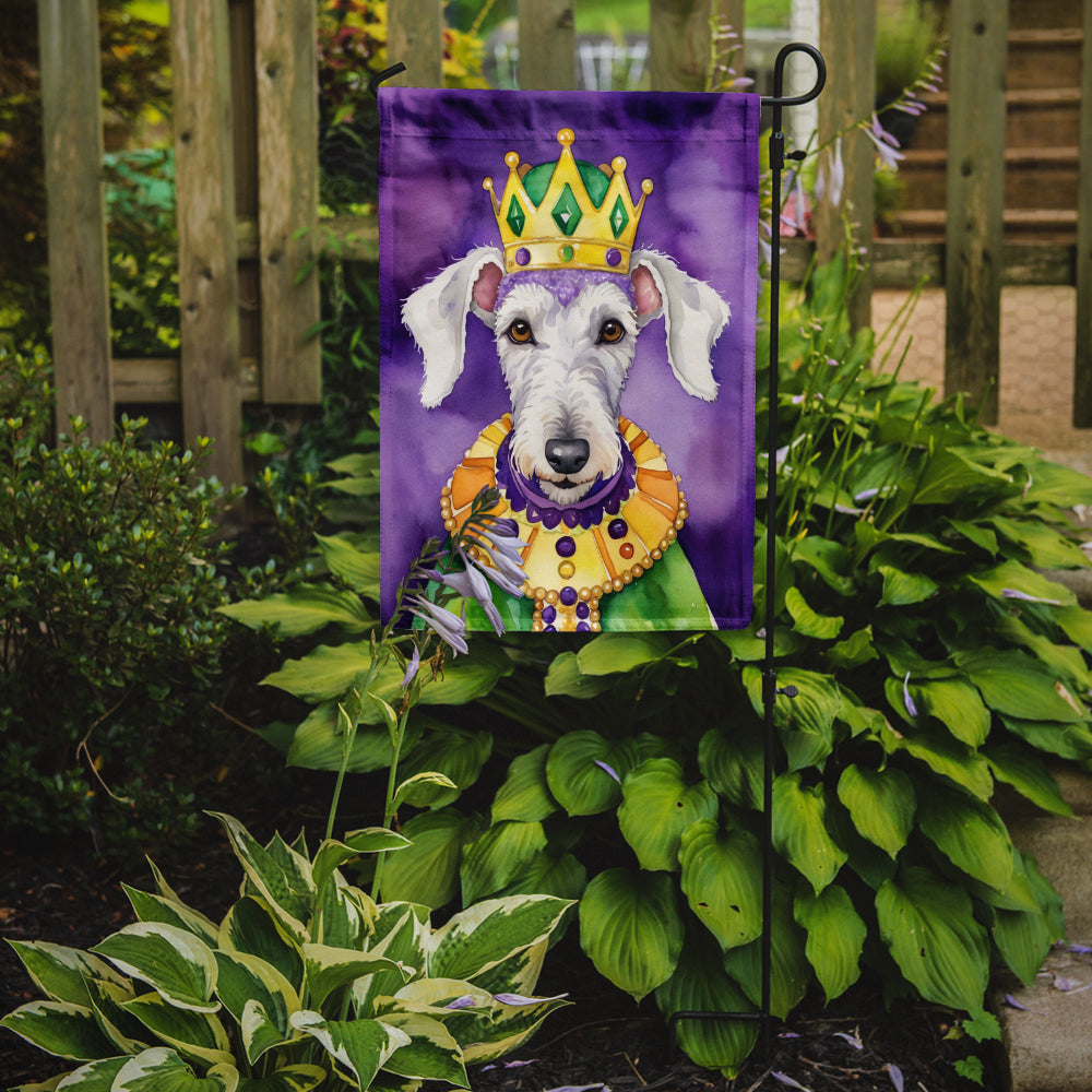 Bedlington Terrier King of Mardi Gras Garden Flag - Vibrant Dog-Themed Yard Decor by Caroline's Treasures