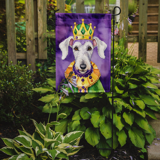 Bedlington Terrier King of Mardi Gras Garden Flag - Vibrant Dog-Themed Yard Decor by Caroline's Treasures