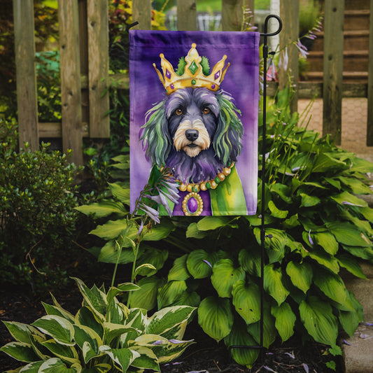 Bergamasco Sheepdog King of Mardi Gras Garden Flag - Vibrant Dog-Themed Yard Decor by Caroline's Treasures